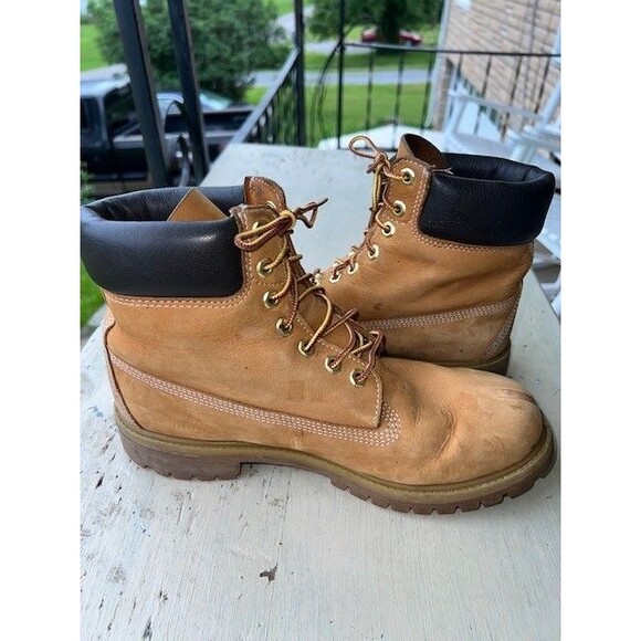 Timberland 6” Premium Waterproof Wheat Nubuck Work Boots Men’s Size 9.5M